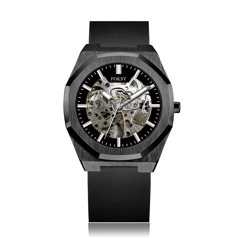 Custom Logo Skeleton Mechanical Man Watches-Automatic watches
