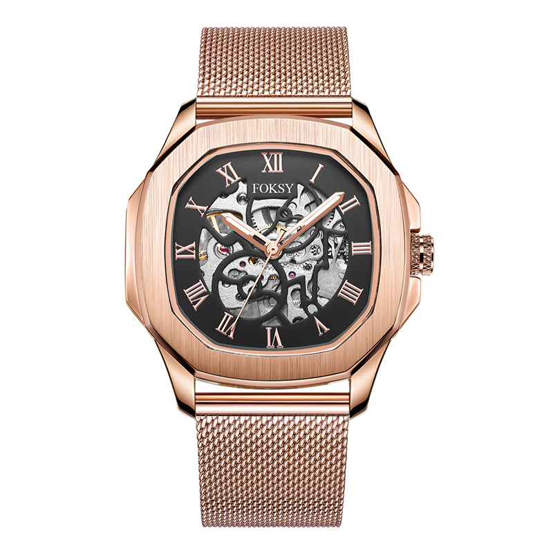 2020 Hot Customized Skeleton Automatic Movement Mens Wristwatches-50pcs MOQ watches