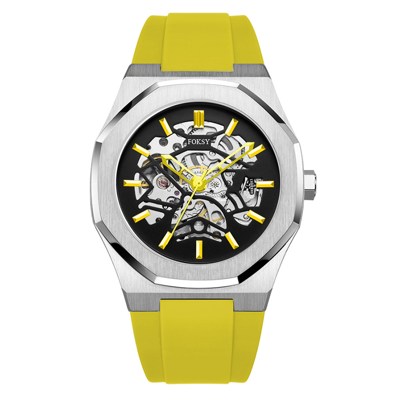 custom watch factory skeleton hands mechanical watch for man