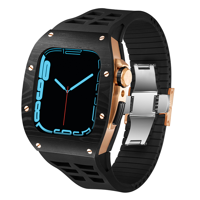 Hot Sale Ready to Ship Luxury Carbon Fiber smart Watch Case for Apple watch Iwatch  45mm series  7 SE-APPLE WATCH CASE