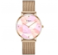 Create Brand Your Own Japanese Quartz Movement Gold Wrist Mesh Band Watch Women Lady Wristwatch Luxury Watch Relogio Fem