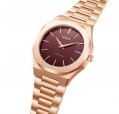 Small MOQ 5ATM water resistant high quality rose gold stainless steel men watch